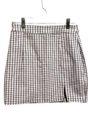 Garage Plaid Mini Skirt small stretch